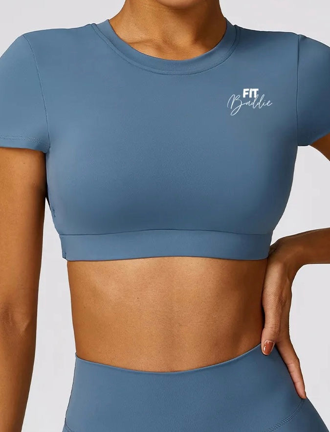 Crop-top Elevate - Bleu