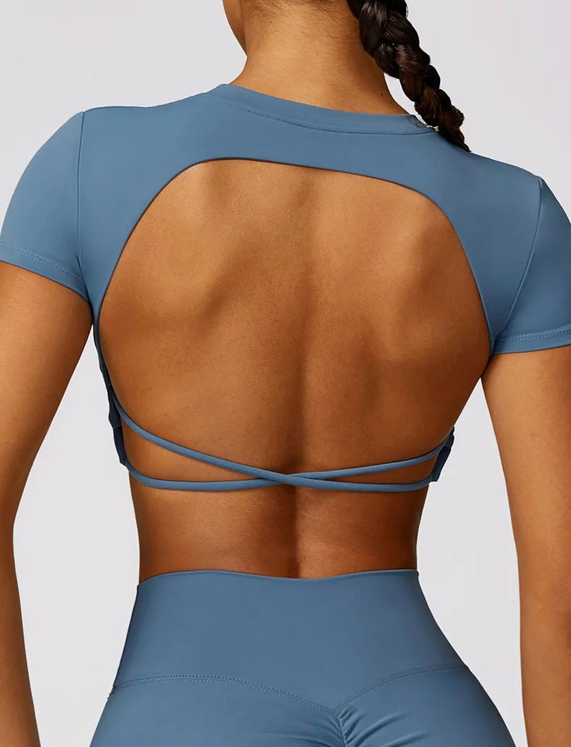 Crop-top Elevate - Bleu