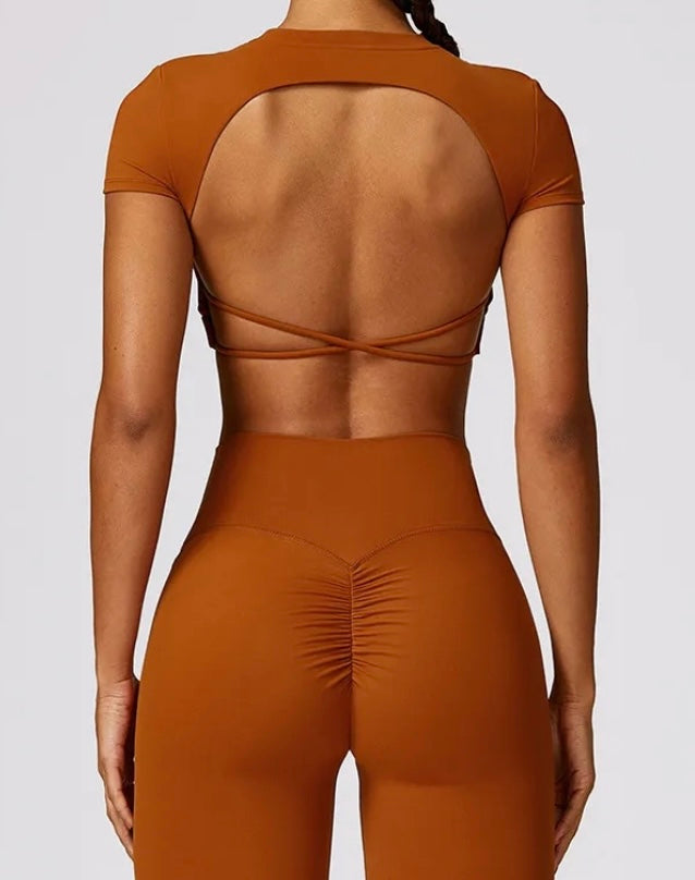 Crop-top Elevate - Orange Brique