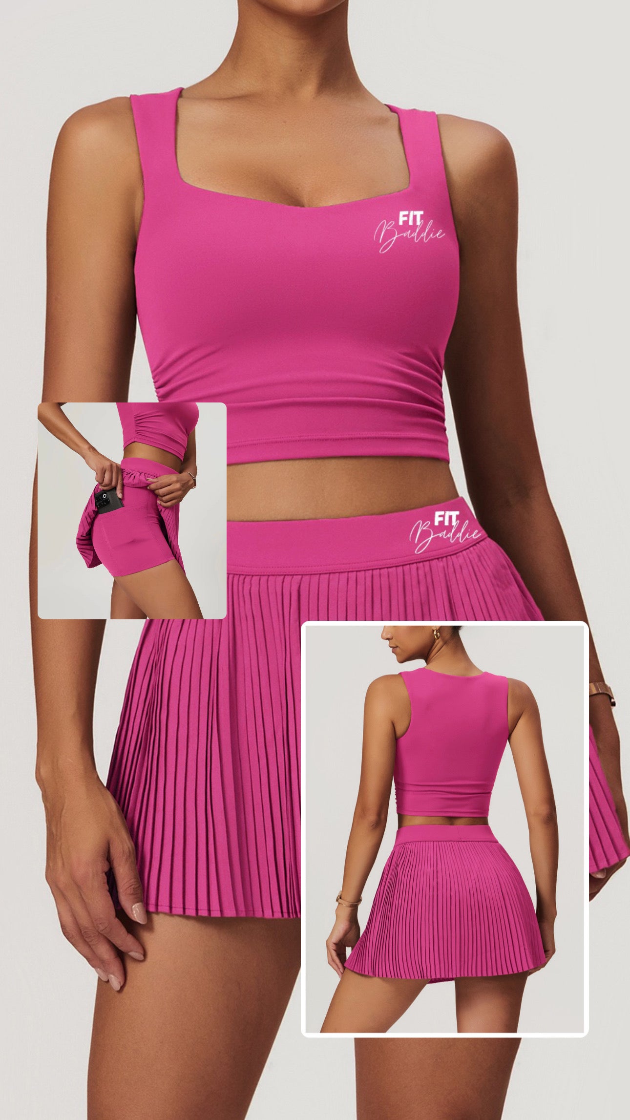 Set Jupe-short Serena - Fushia